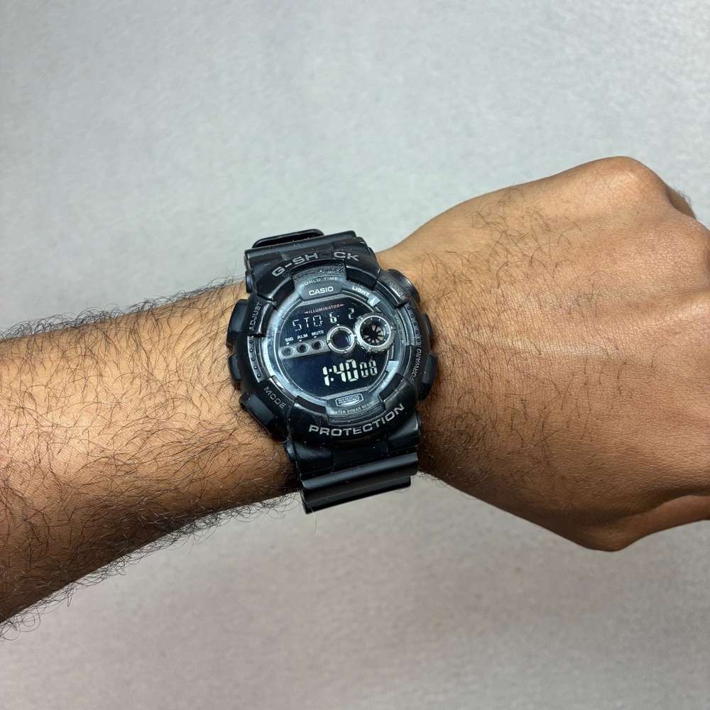 Vintage Casio G-Shock GD-100 Watch Men OS Black Digital Sport Tactical Work